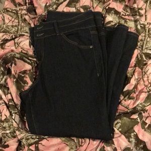 Nwot sz 18xs flared hi waisted dk wash jeans😬